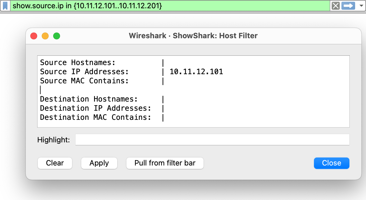 Single IP Address Filter