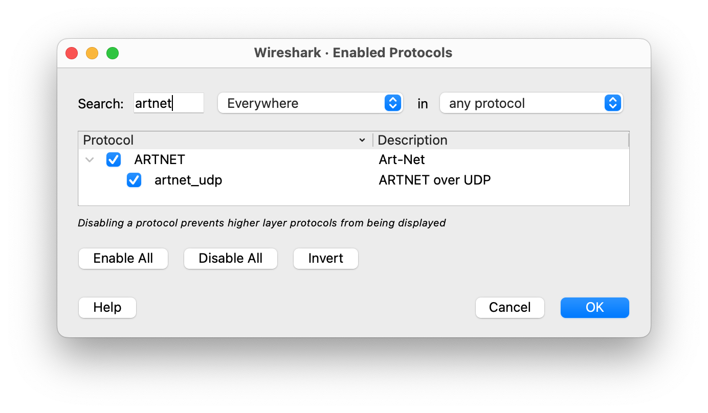 Enable Art-Net protocols